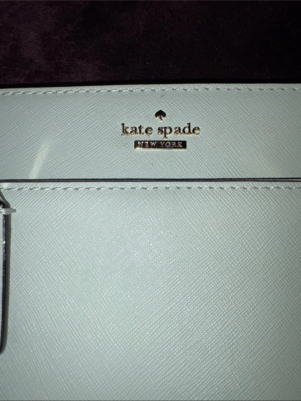 NWT KATE spade CAMERON New York PALE GREEN Structured Leather Satchel